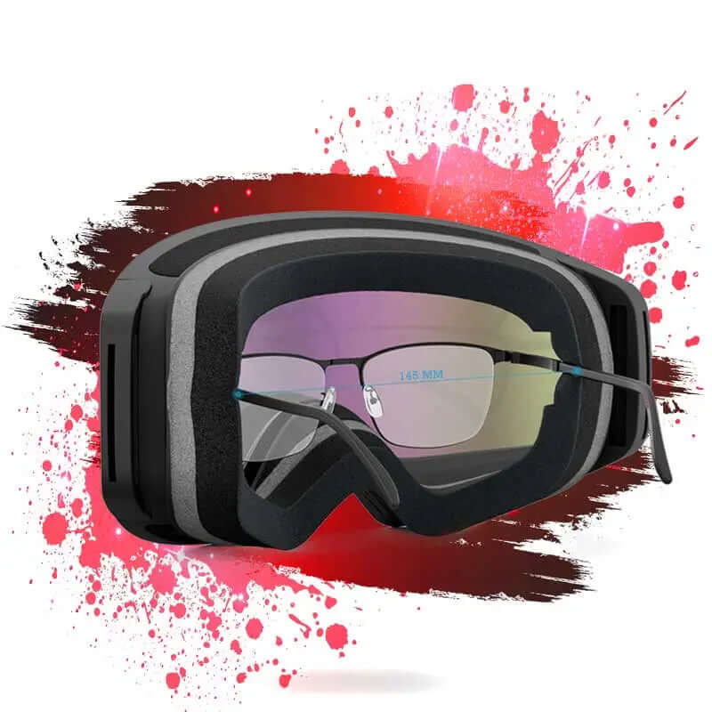 Complete ski goggle over the glasses guide (OTG)
