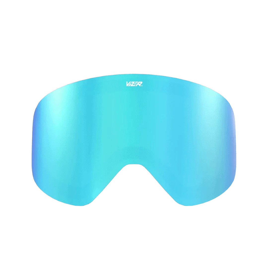 Blue mirror lens for Carver ski goggle