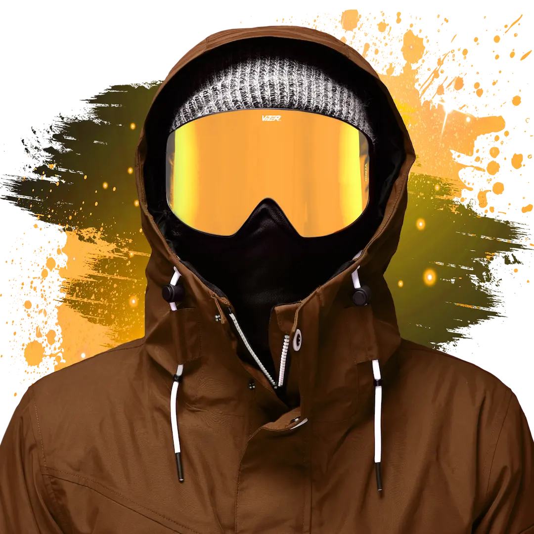 Golden Ninja ski goggle magnetic mask & lens