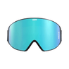 Blue mirror ski goggle with magnetic mask