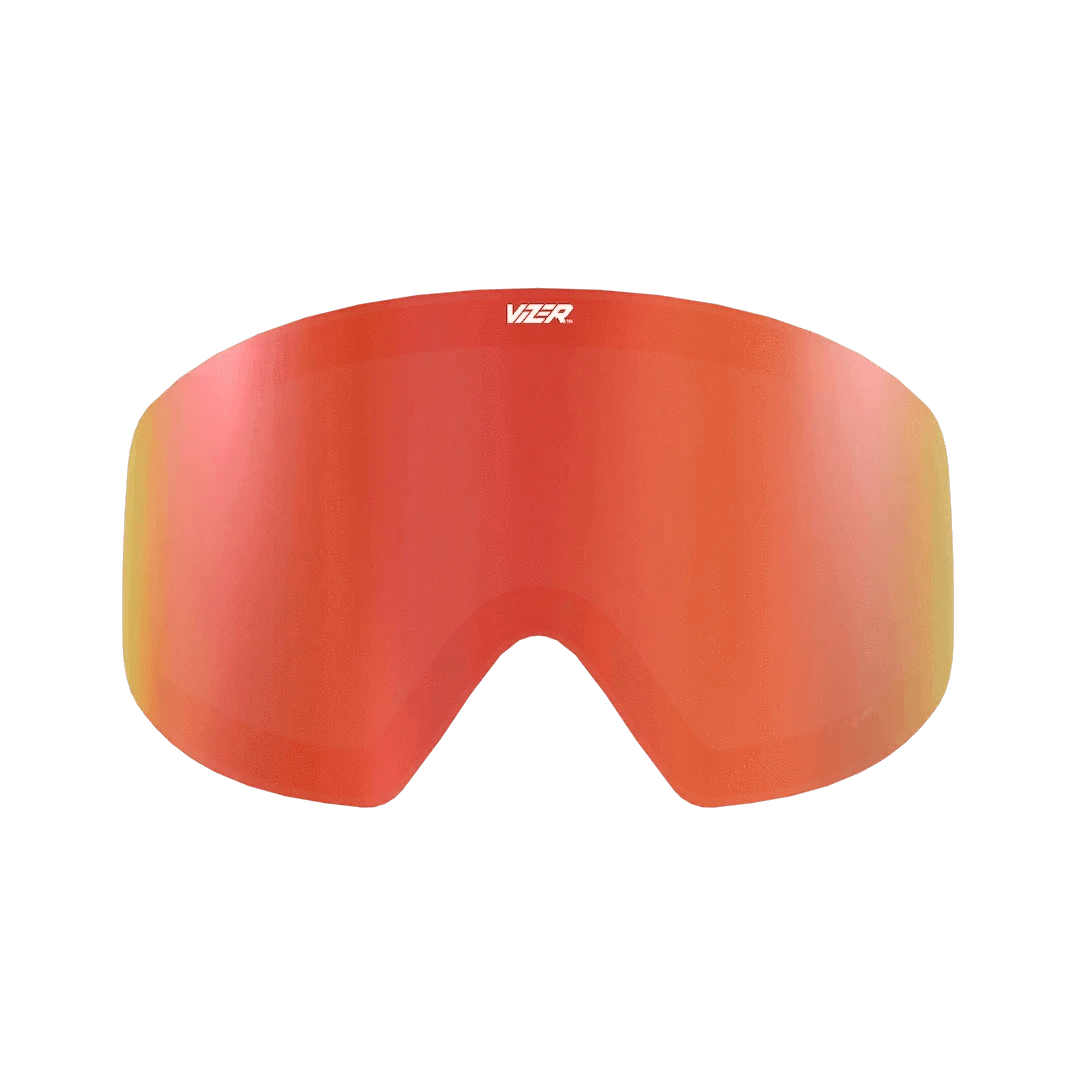 Red mirror lens for Ninja ski goggles - Vizer