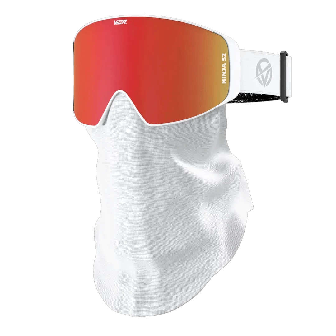 White ski goggle mask for Ninja ski goggles
