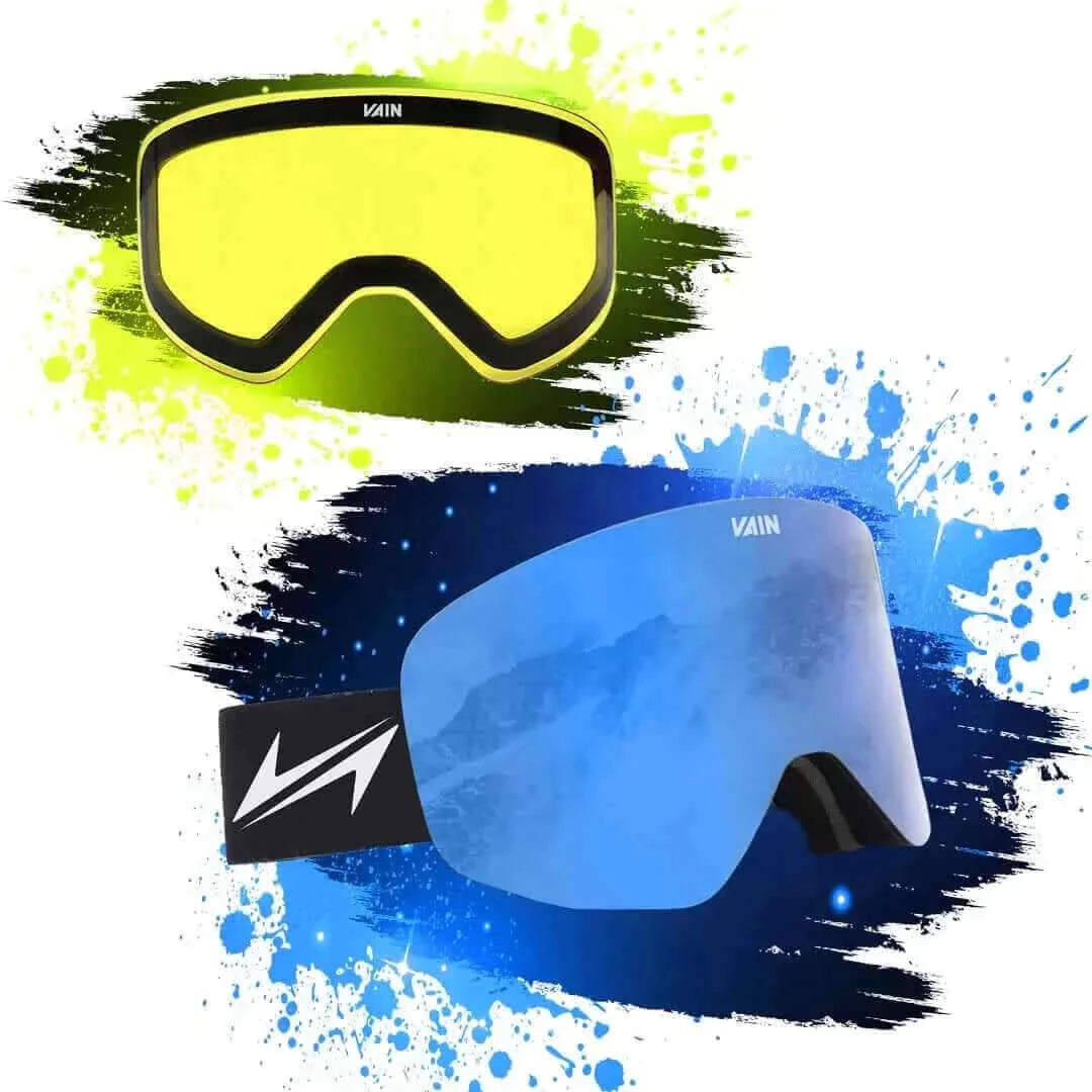Azure Slopester ski goggle pack with bad weather lens included