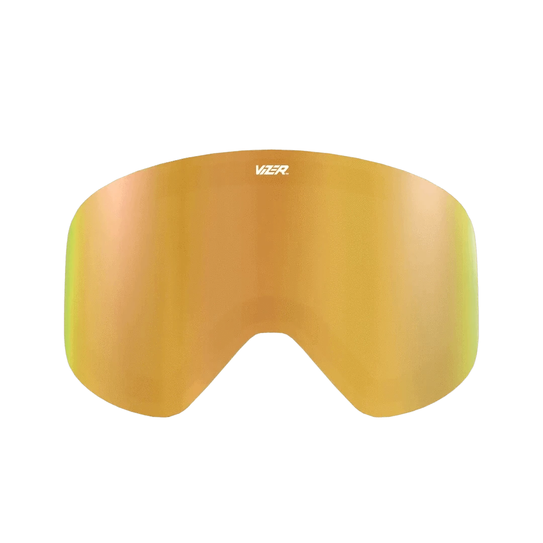 Golden mirror lens for Slopester ski goggles