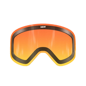 Orange & yellow gradient lens for Carver ski goggles